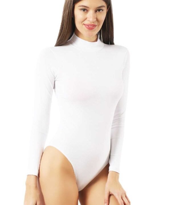 Lirona Pamuklu Tesettür Body - Beyaz